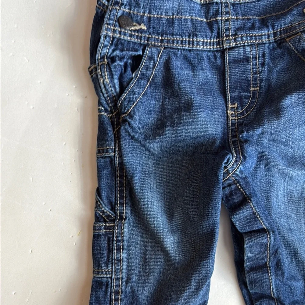 OshKosh B'gosh Carpenter Blue Denim Overalls 12 Months